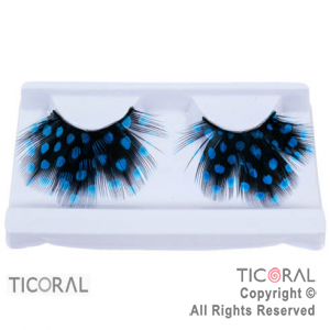 PESTAAS HS3632-1 TURQUESA Y NEGRO FANTASIA x 1